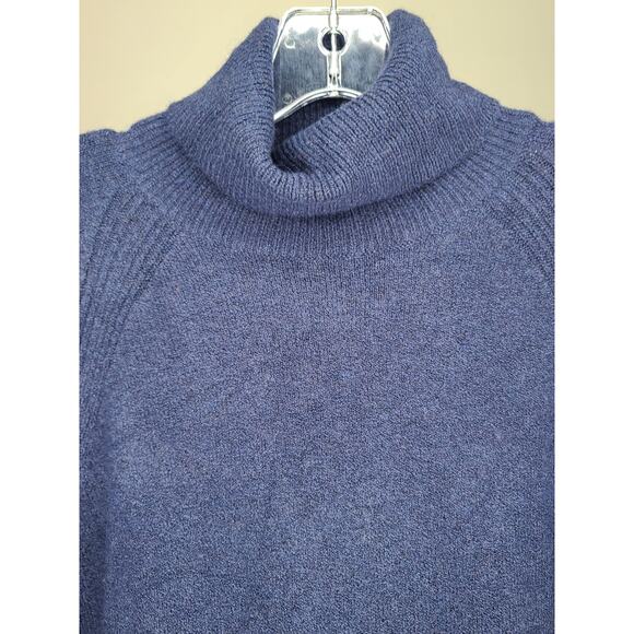 J. Crew Sweaters - J Crew blue wool alpaca turtleneck sweater - small